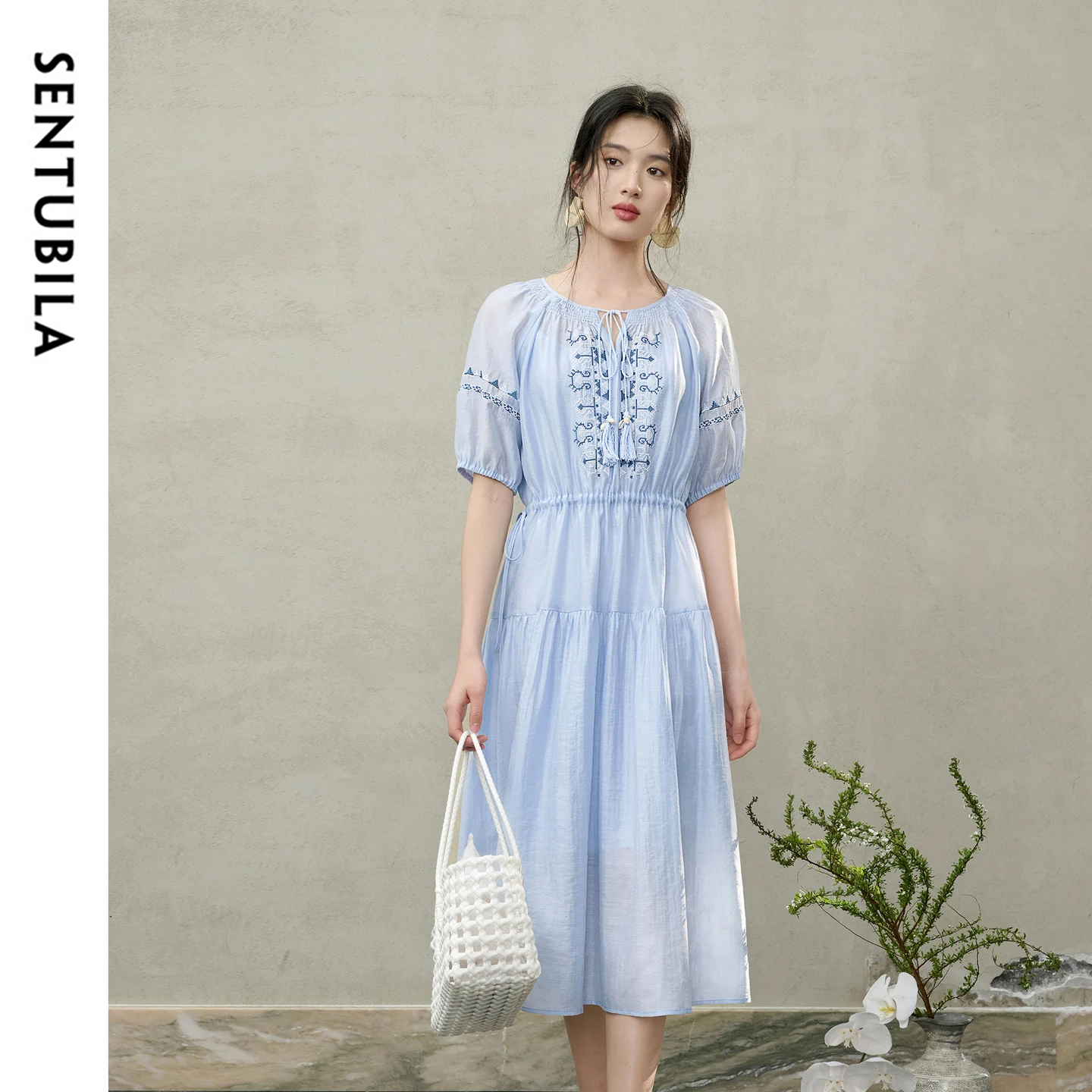 Ethnic Fashion Dress - SENTUBILA Women's Boho Two-Piece Set Solid