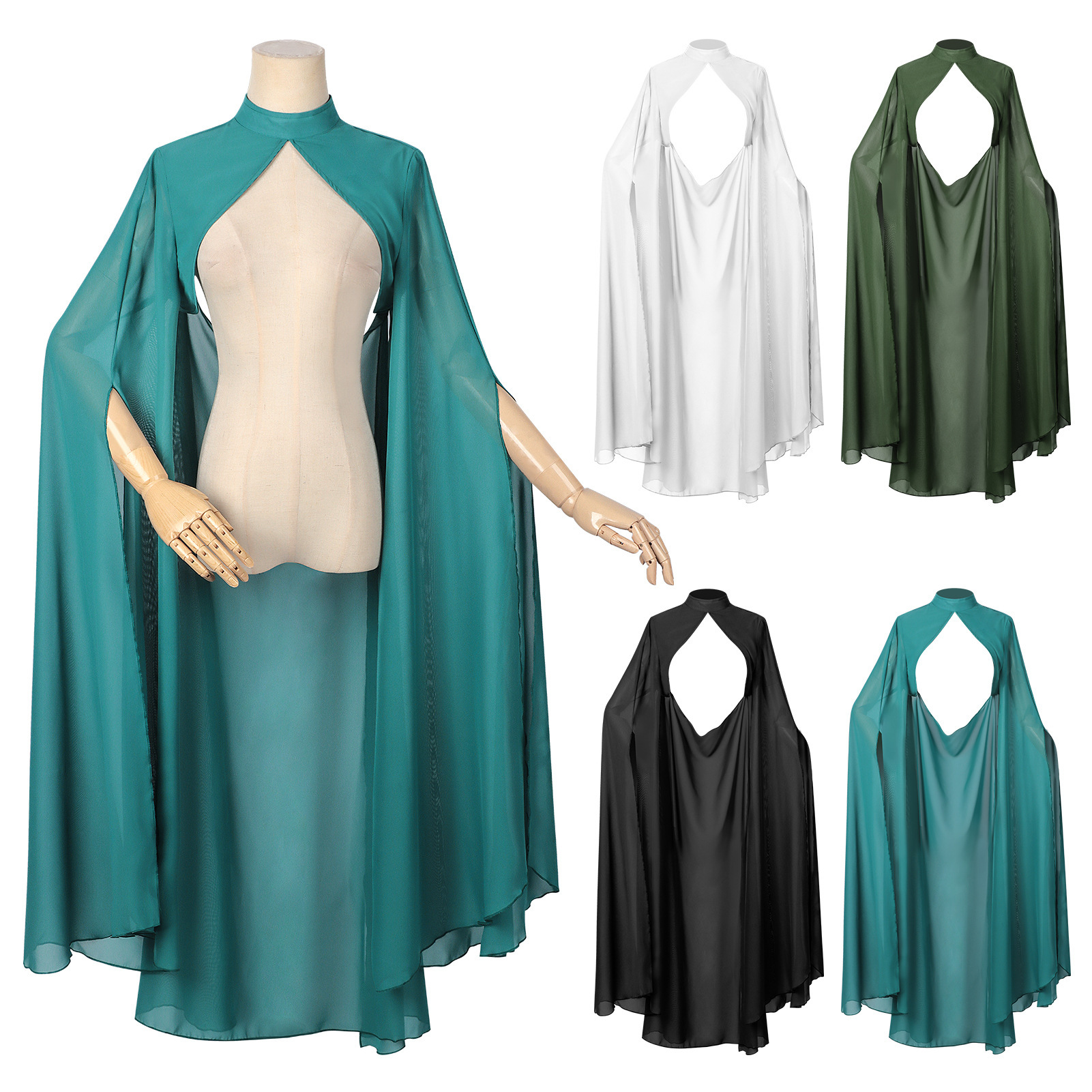 Ladies Green Chiffon Shawl Got - Ethnic Fashion Dress recension och pris