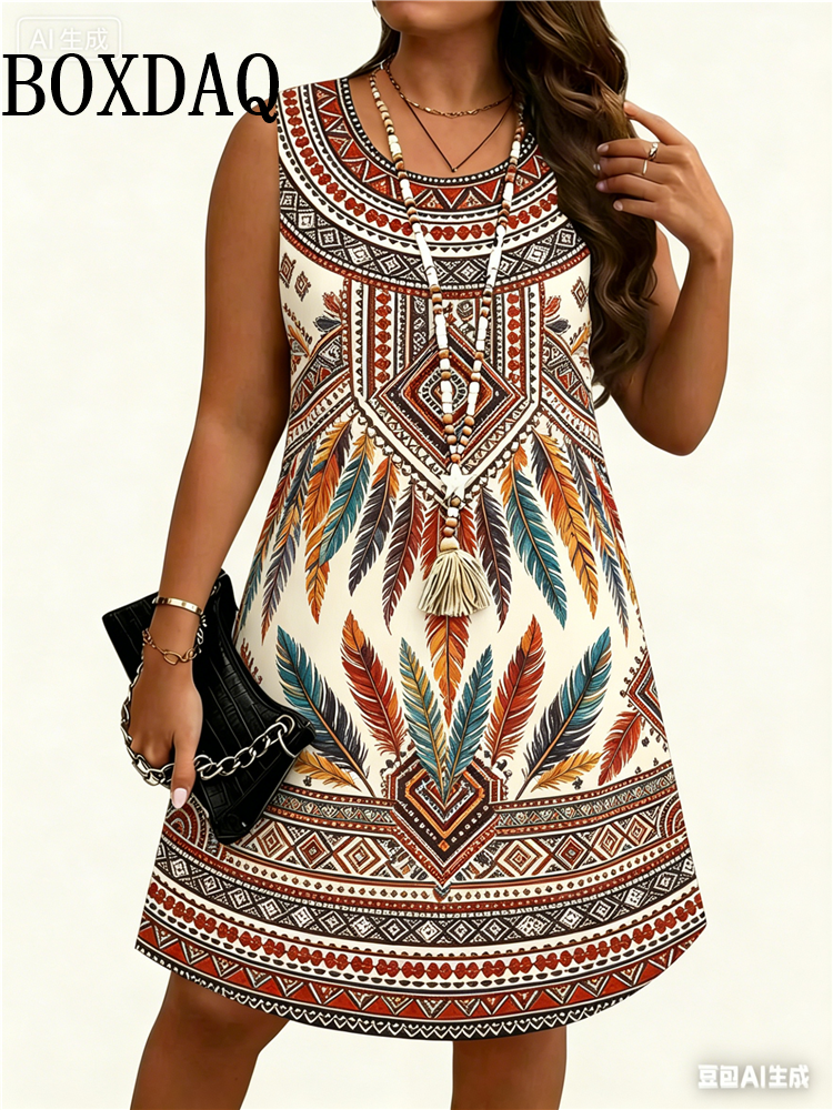 Ethnic Style Flowers 3D Print  - Ethnic Fashion Dress recension och pris