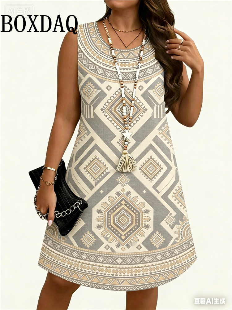 Ethnic Style Flowers 3D Print  - Ethnic Fashion Dress recension och pris