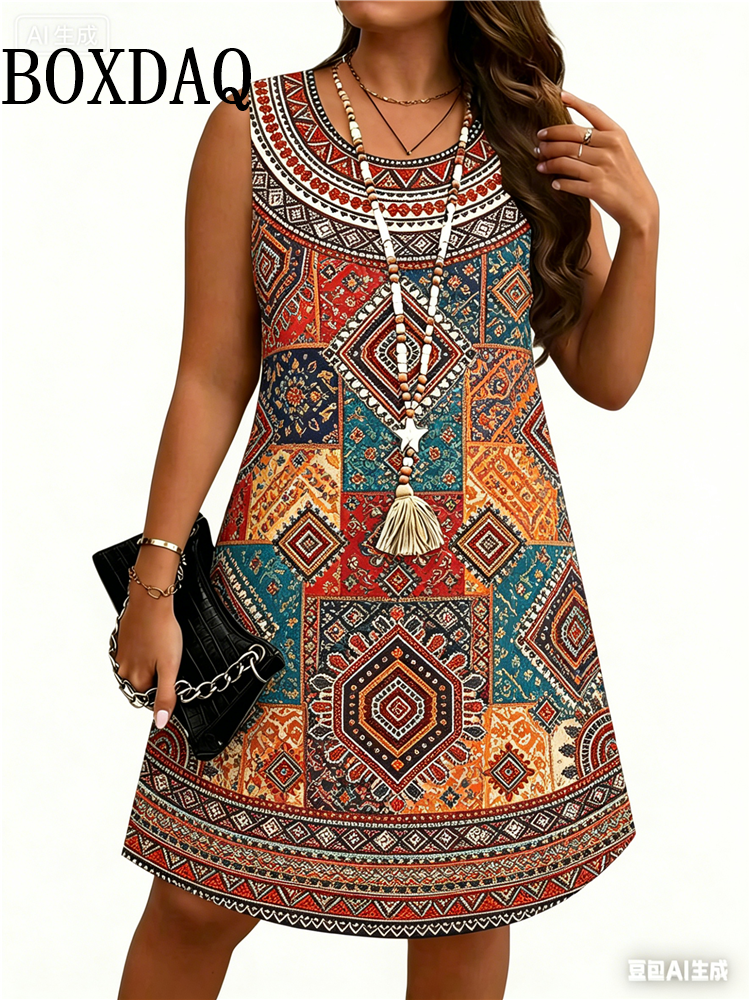Ethnic Style Flowers 3D Print  - Ethnic Fashion Dress recension och pris