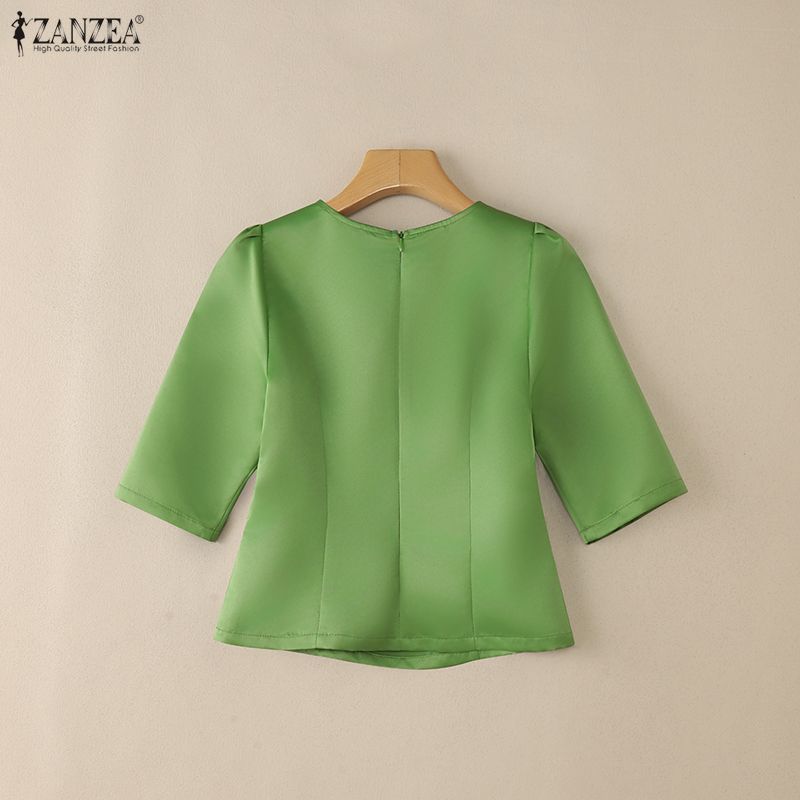 ZANZEA Women's Elegant Satin B - Thai Silk Blouse recension och pris