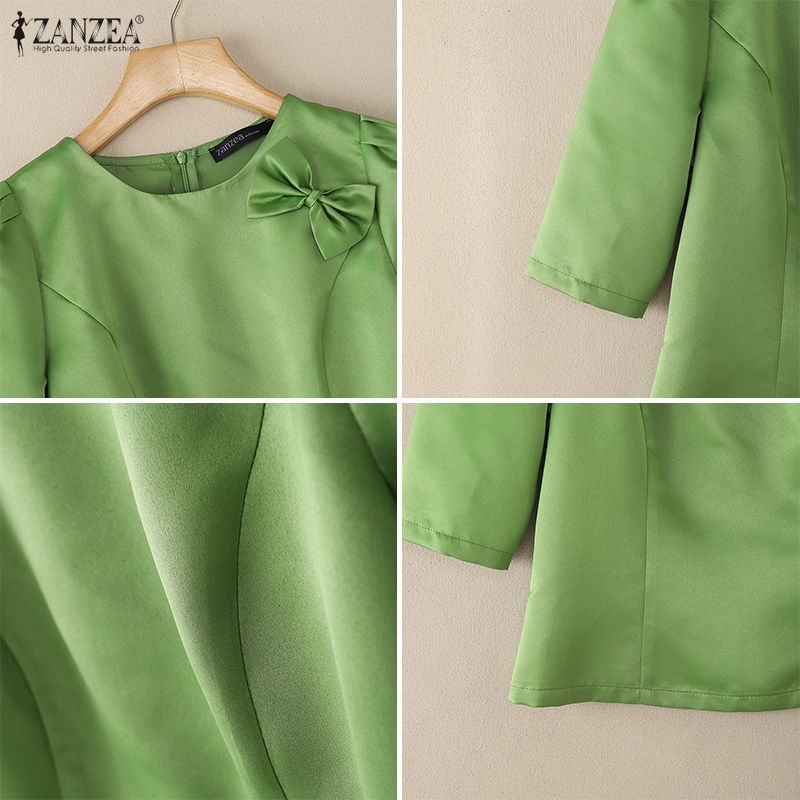ZANZEA Women's Elegant Satin B - Thai Silk Blouse recension och pris