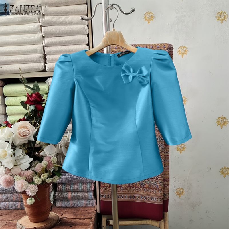 ZANZEA Women's Elegant Satin B - Thai Silk Blouse recension och pris