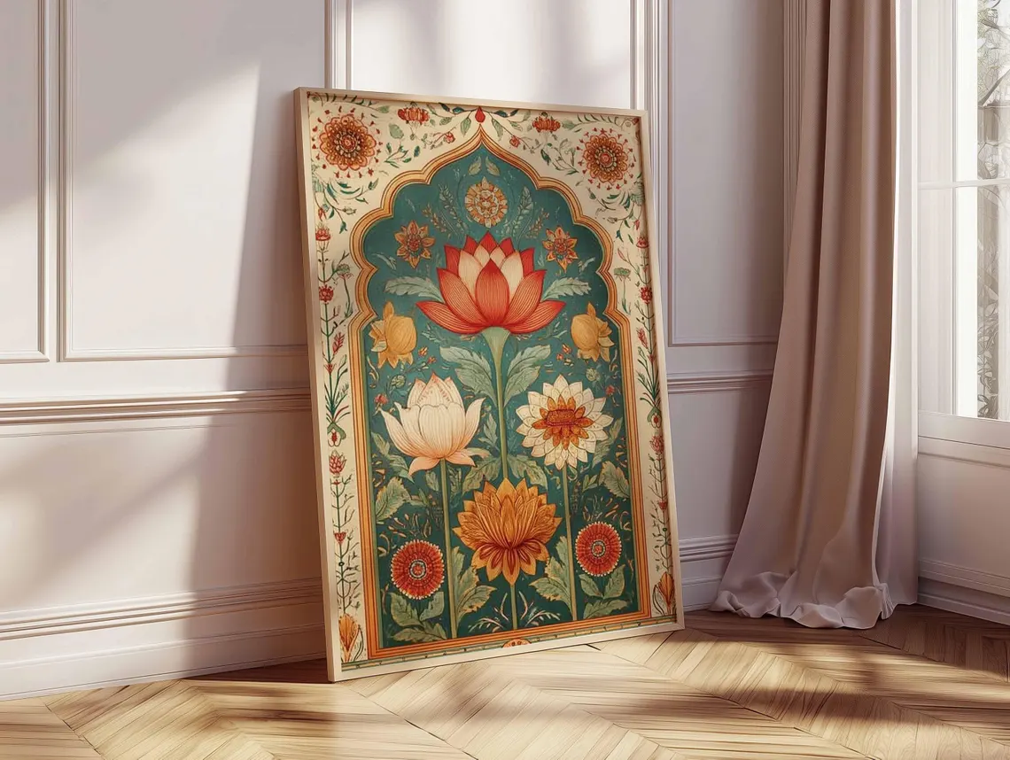 Lotus Flower Wall Art Poster,  - Ethnic Fashion Style recension och pris