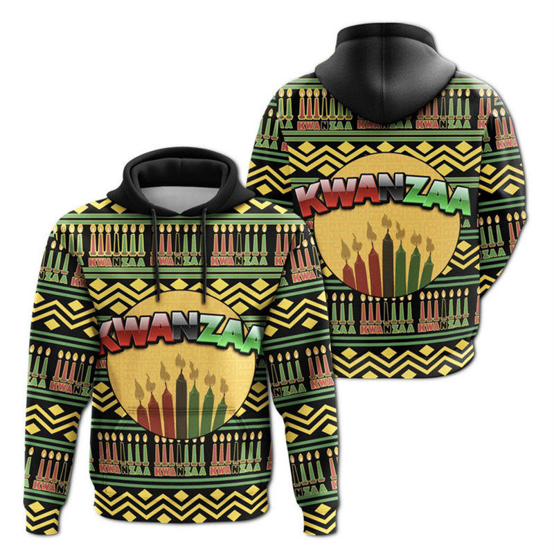 African Kwanzaa Hoodies 3D Pri - Men'S Ethnic Fashion Trends recension och pris