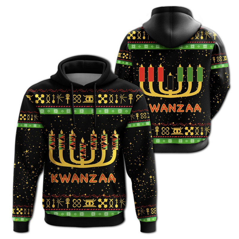 African Kwanzaa Hoodies 3D Pri - Men'S Ethnic Fashion Trends recension och pris