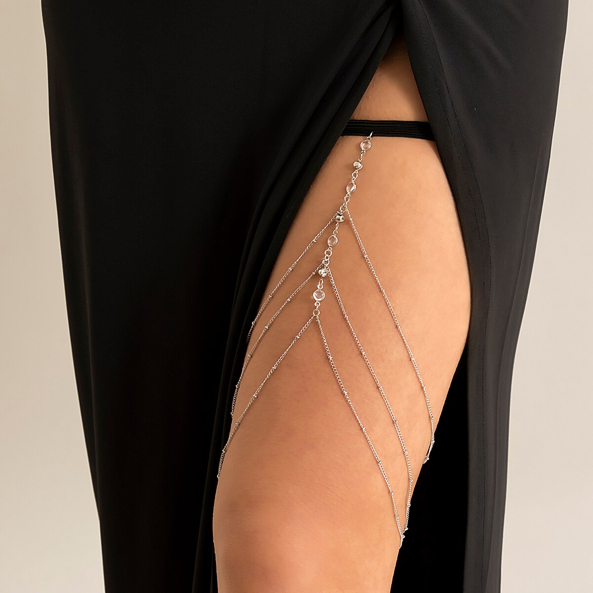 Boho Elastic Band Crystal Leg  - Ethnic Fashion Dress recension och pris