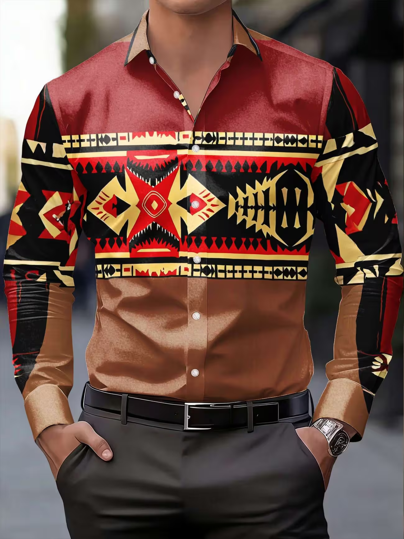New Red Brown Indian Tribe Tot - Fashion Ethnic Indian Clothing recension och pris
