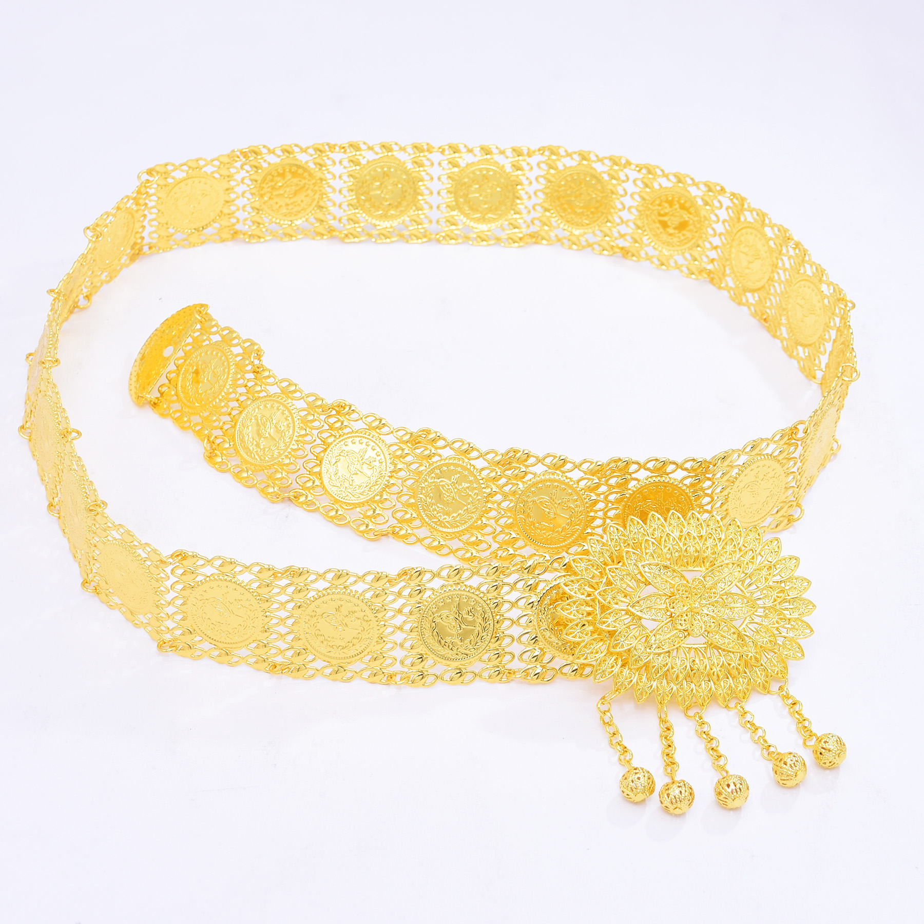 Golden Alloy Carved Hollow Geo - Ethnic Fashion Dress recension och pris