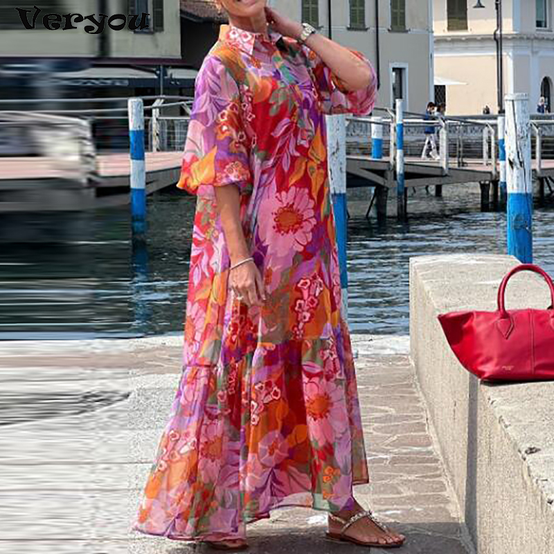 Plus Size Dress Women Turn Dow - Ethnic Fashion Dress recension och pris
