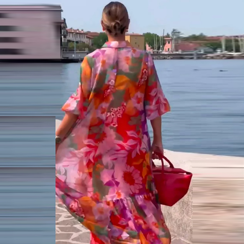 Plus Size Dress Women Turn Dow - Ethnic Fashion Dress recension och pris