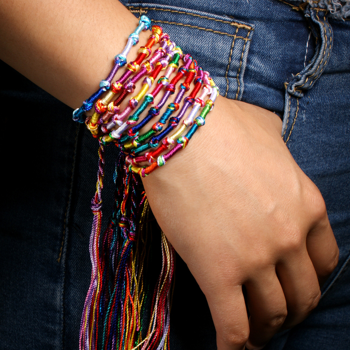 Bulk Buy Colorful String Brace - Ethnic Fashion Com recension och pris