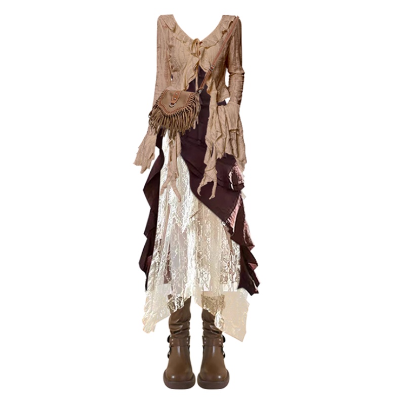 Autumn New Irregular Slim Fit  - Ethnic Fashion Dress recension och pris