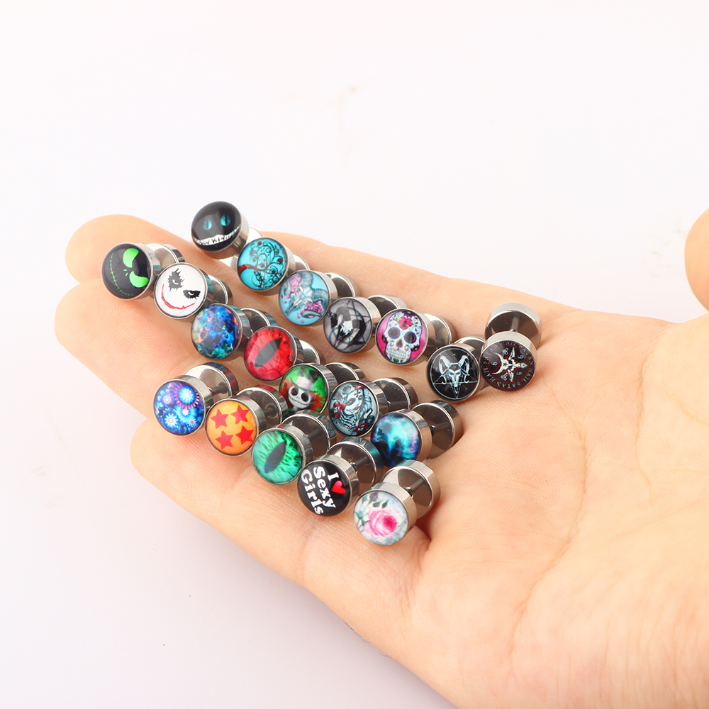 JUNLOWPY Screw Ear Studs Tragu - Ethnic Fashion Logo recension och pris