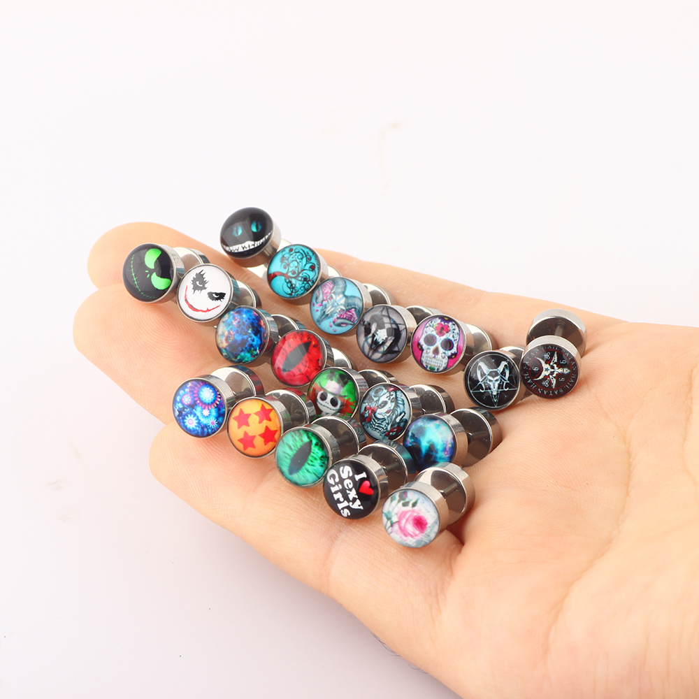 JUNLOWPY Screw Ear Studs Tragu - Ethnic Fashion Logo recension och pris