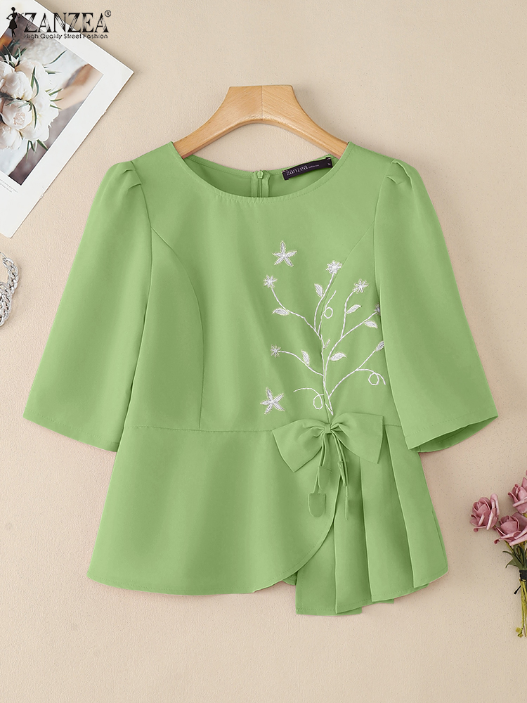ZANZEA Elegant Asymmetrical He - Thai Silk Blouse recension och pris