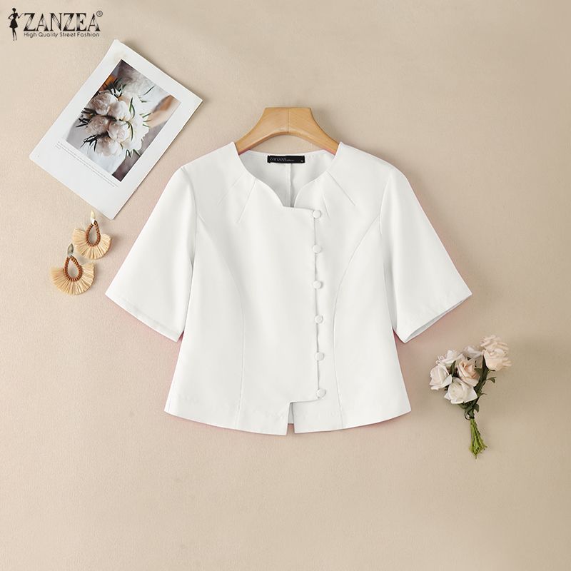 Woman Elegant Blouses V-Neck S - Thai Silk Blouse recension och pris